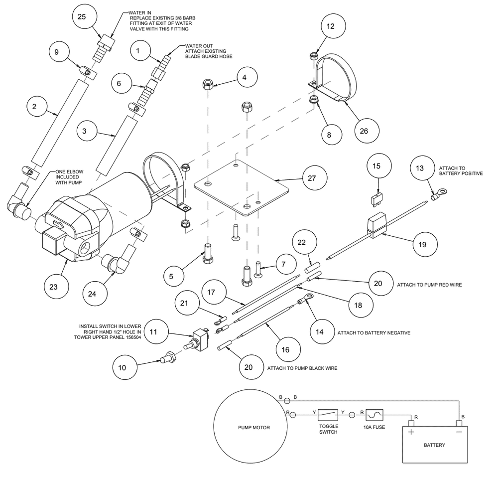 Section 14 Diagram and Parts List for MK-2420HSP 170954 MK Diamond Concrete Saw